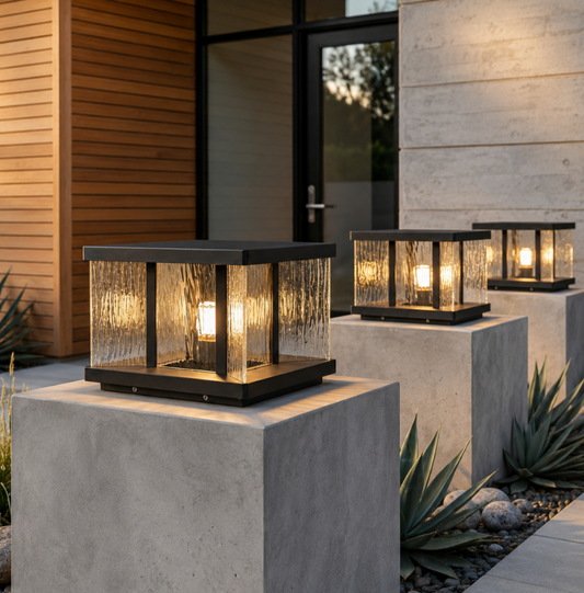 Modern Outdoor Wall Lights | Waterproof Aluminum Garden Light with Textured Glass | Ideal for Pathways and Landscape Lighting 0