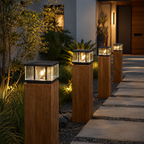 Modern Outdoor Wall Lights | Waterproof Aluminum Garden Light with Textured Glass | Ideal for Pathways and Landscape Lighting 2