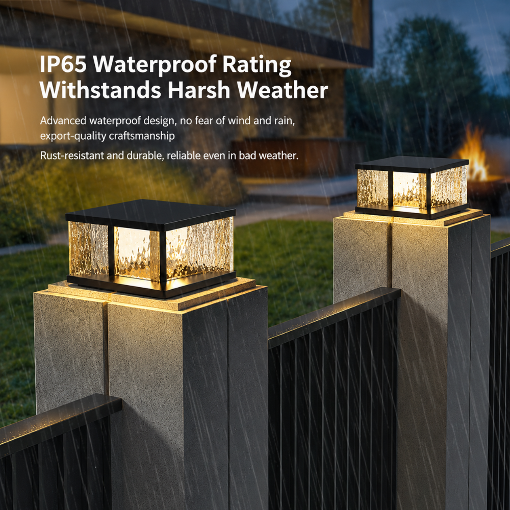 Modern Outdoor Wall Lights | Waterproof Aluminum Garden Light with Textured Glass | Ideal for Pathways and Landscape Lighting 4
