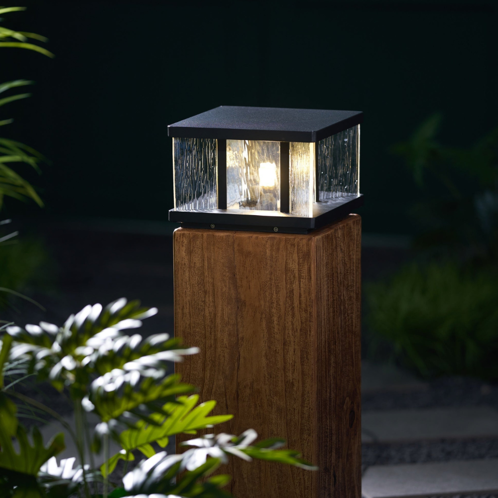 Modern Outdoor Wall Lights | Waterproof Aluminum Garden Light with Textured Glass | Ideal for Pathways and Landscape Lighting 7