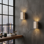 Natural Travertine Wall Light Sconce | Minimalist Design with Up-and-Down Glow | Waterproof for Indoor and Outdoor Spaces 6