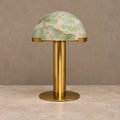 Onyx Collection | Green Onyx Table Lamp with Brass Base | Elegant Ambient Lighting for Living Rooms and Bedside 0