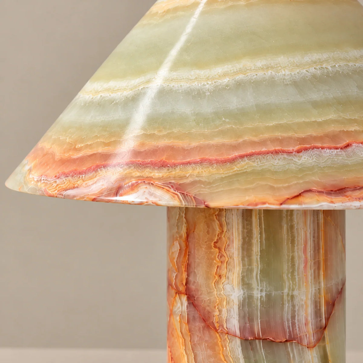 Onyx Table Lamp | Semi-Translucent Design with Warm White Light | Stylish Bedroom Lamp for Ambient Illumination 2