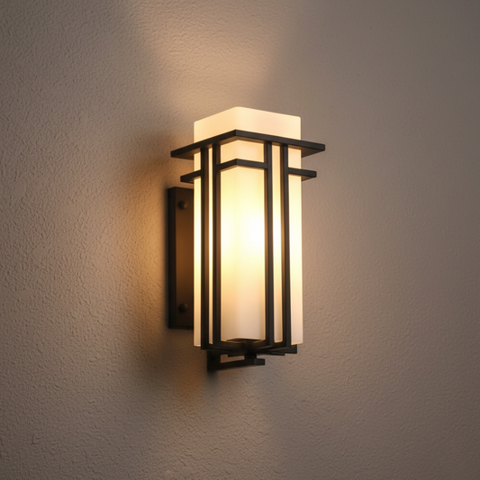 Outdoor Wall Lantern | IP65 Waterproof Retro Industrial Sconce with Durable Iron & Glass Design for Stylish Garden Illumination 0