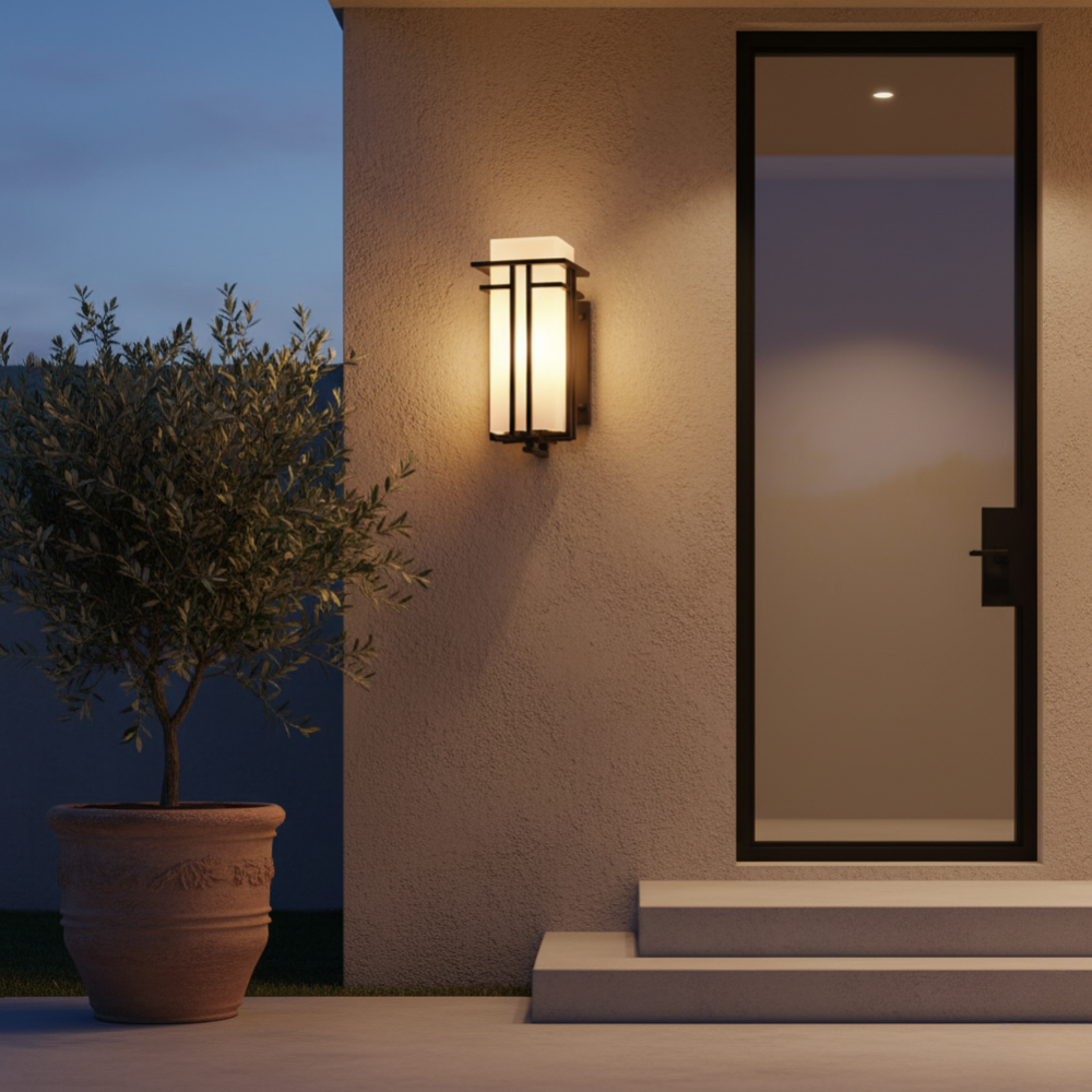 Outdoor Wall Lantern | IP65 Waterproof Retro Industrial Sconce with Durable Iron & Glass Design for Stylish Garden Illumination 1
