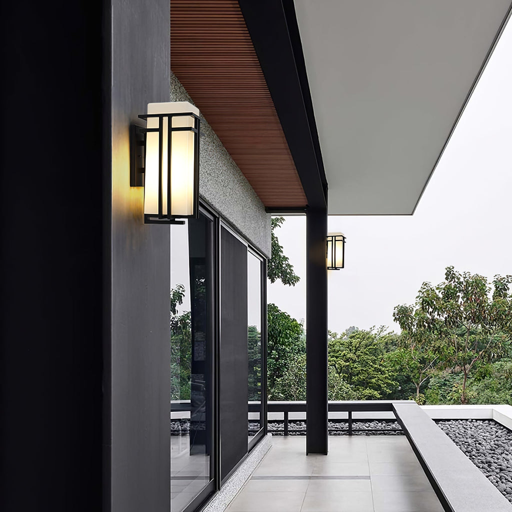 Outdoor Wall Lantern | IP65 Waterproof Retro Industrial Sconce with Durable Iron & Glass Design for Stylish Garden Illumination 4