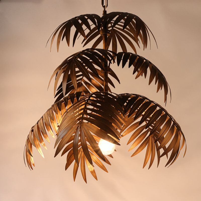 Palmae | Tropical Leaf Chandelier Light with Elegant Design | Modern Fixture for Coastal Ambiance 0