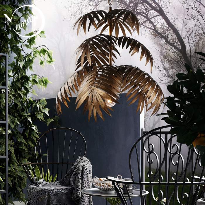Palmae | Tropical Leaf Chandelier Light with Elegant Design | Modern Fixture for Coastal Ambiance 4