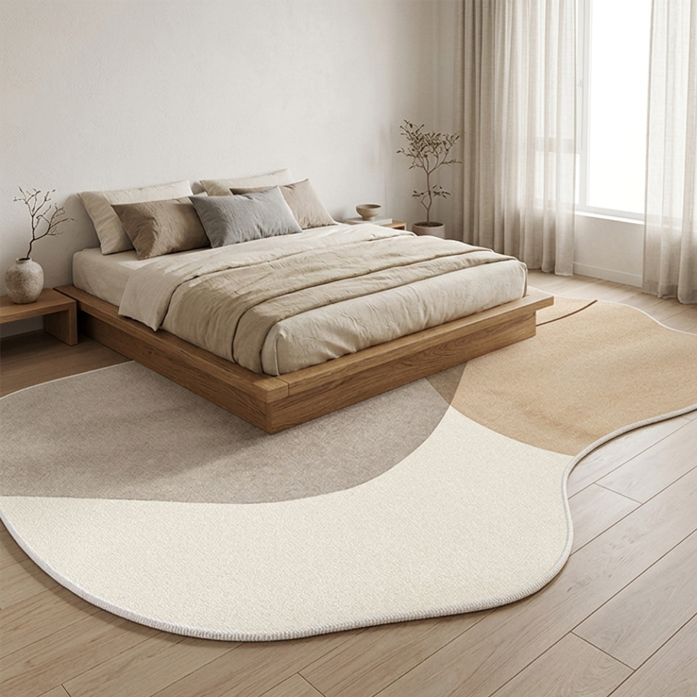 Plush Area Rug | Washable Non-Slip Backing with Japanese-Inspired Design | Cozy Comfort for Living Rooms 2