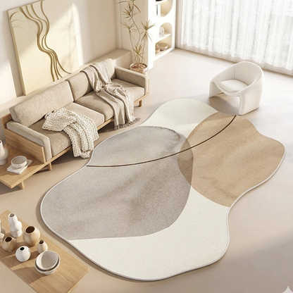 Plush Area Rug | Washable Non-Slip Backing with Japanese-Inspired Design | Cozy Comfort for Living Rooms 3