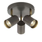 Rustic Ceiling Light | Flush Mount LED Fixture with Antique Brass Accents | Dimmable Design for Warm Ambiance 1