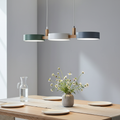 Scandinavian Pendant Lighting | Linear Light with Staggered Metal Shades | Modern Design for Kitchen Island & Dining Spaces 0