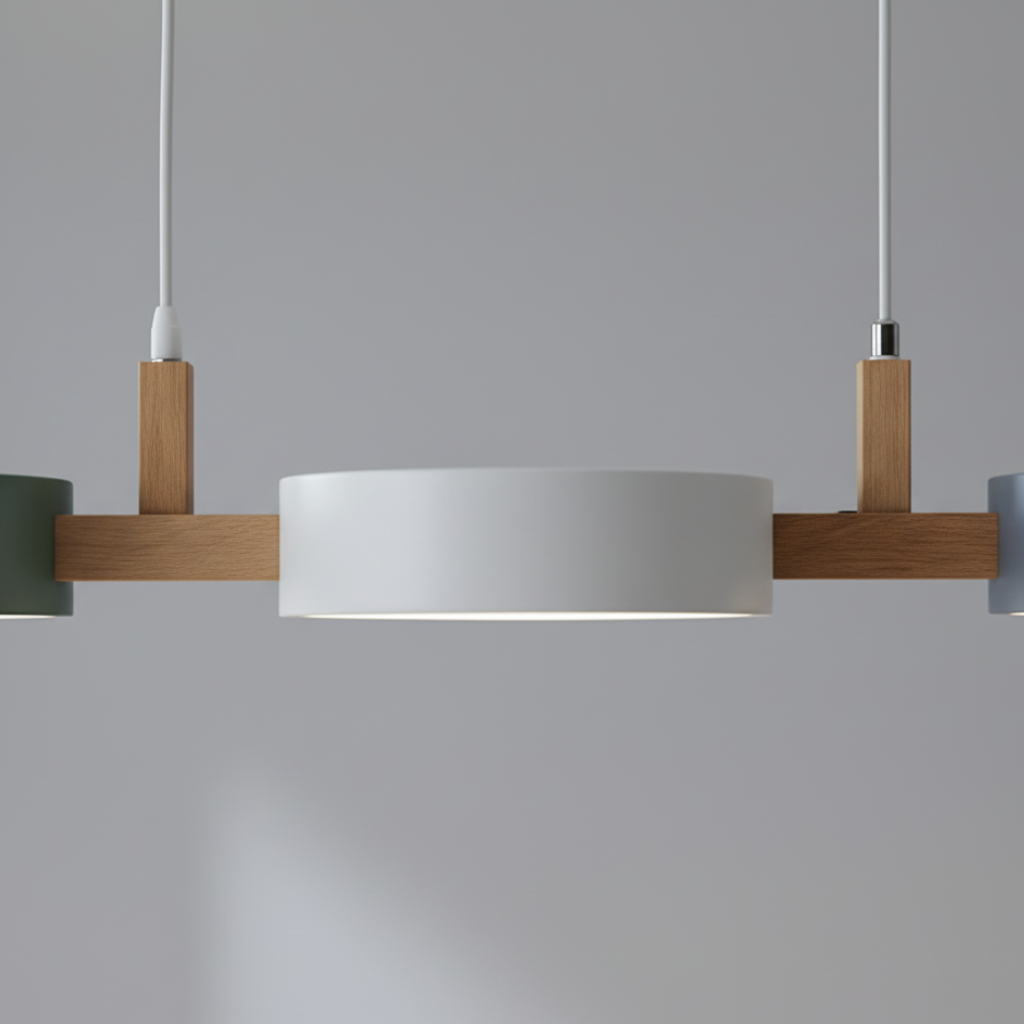 Scandinavian Pendant Lighting | Linear Light with Staggered Metal Shades | Modern Design for Kitchen Island & Dining Spaces 4