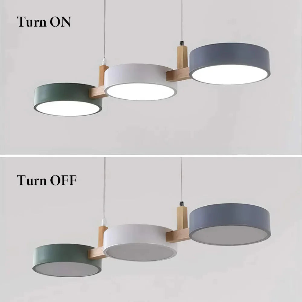 Scandinavian Pendant Lighting | Linear Light with Staggered Metal Shades | Modern Design for Kitchen Island & Dining Spaces 6