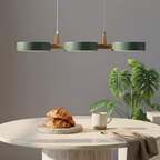 Scandinavian Pendant Lighting | Linear Light with Staggered Metal Shades | Modern Design for Kitchen Island & Dining Spaces 9