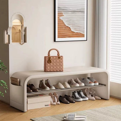 Scandinavian Shoe Storage Bench with Comfortable Cushion Seat | Stylish Entryway Furniture for Organized Spaces 3