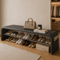 Scandinavian Shoe Storage Bench with Comfortable Cushion Seat | Stylish Entryway Furniture for Organized Spaces 9