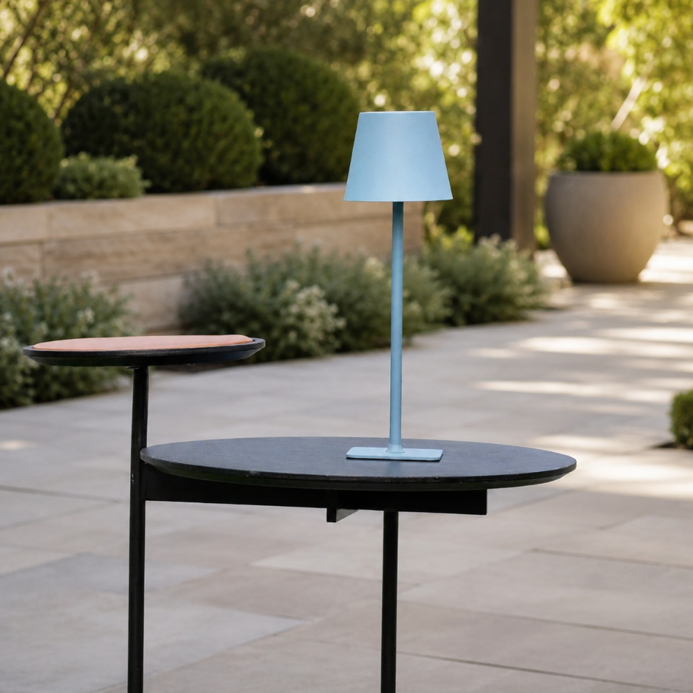 Scandinavian Style Cordless Table Lamp with Touch Control | Dimmable Bedside Lighting for Indoor & Outdoor Use