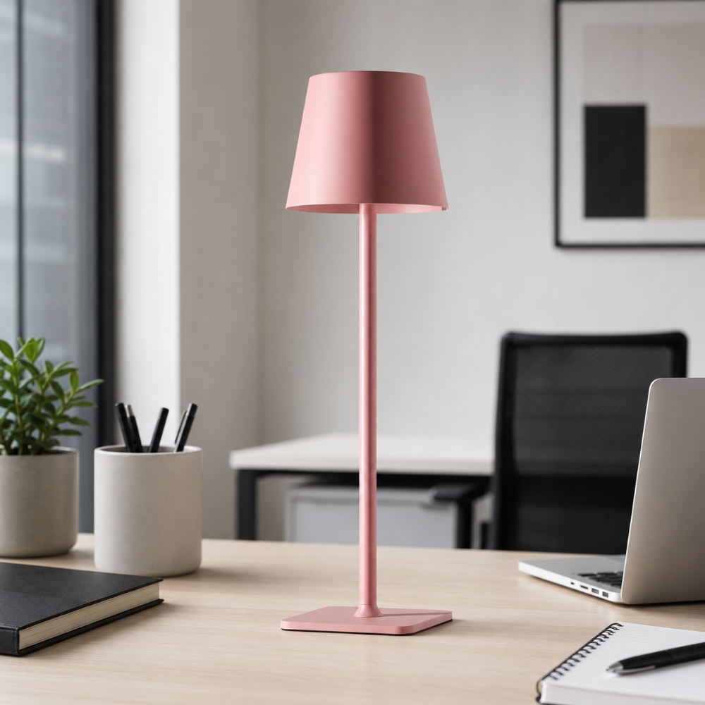 Scandinavian Style Cordless Table Lamp with Touch Control | Dimmable Bedside Lighting for Indoor & Outdoor Use