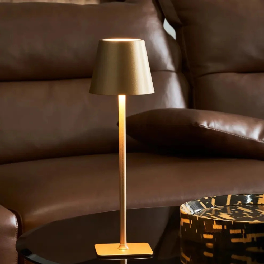Scandinavian Style Cordless Table Lamp with Touch Control | Dimmable Bedside Lighting for Indoor & Outdoor Use
