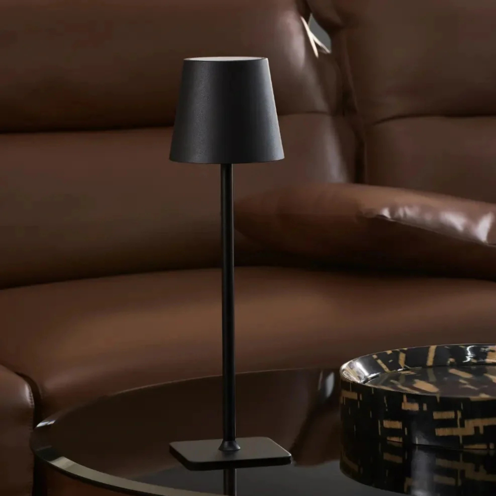 Scandinavian Style Cordless Table Lamp with Touch Control | Dimmable Bedside Lighting for Indoor & Outdoor Use