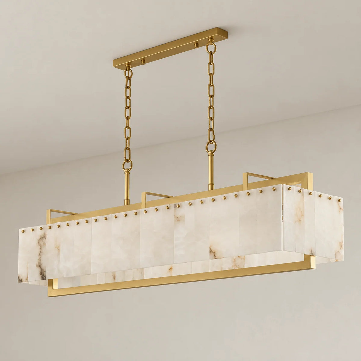 Scrigno Collection | Modern Chandelier Light with Gold Brass Frame | Elegant Ambient Lighting for Dining Rooms and Kitchens 0