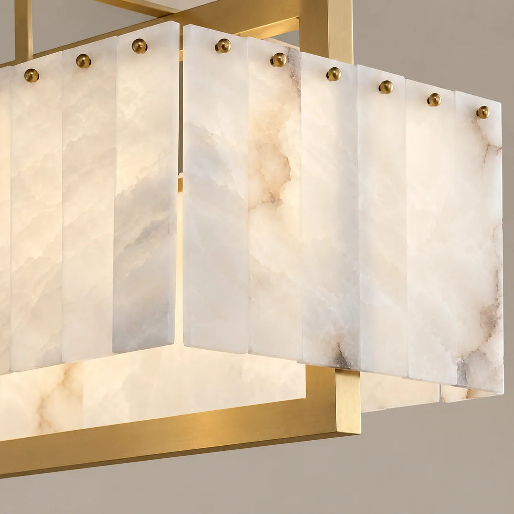Scrigno Collection | Modern Chandelier Light with Gold Brass Frame | Elegant Ambient Lighting for Dining Rooms and Kitchens 2