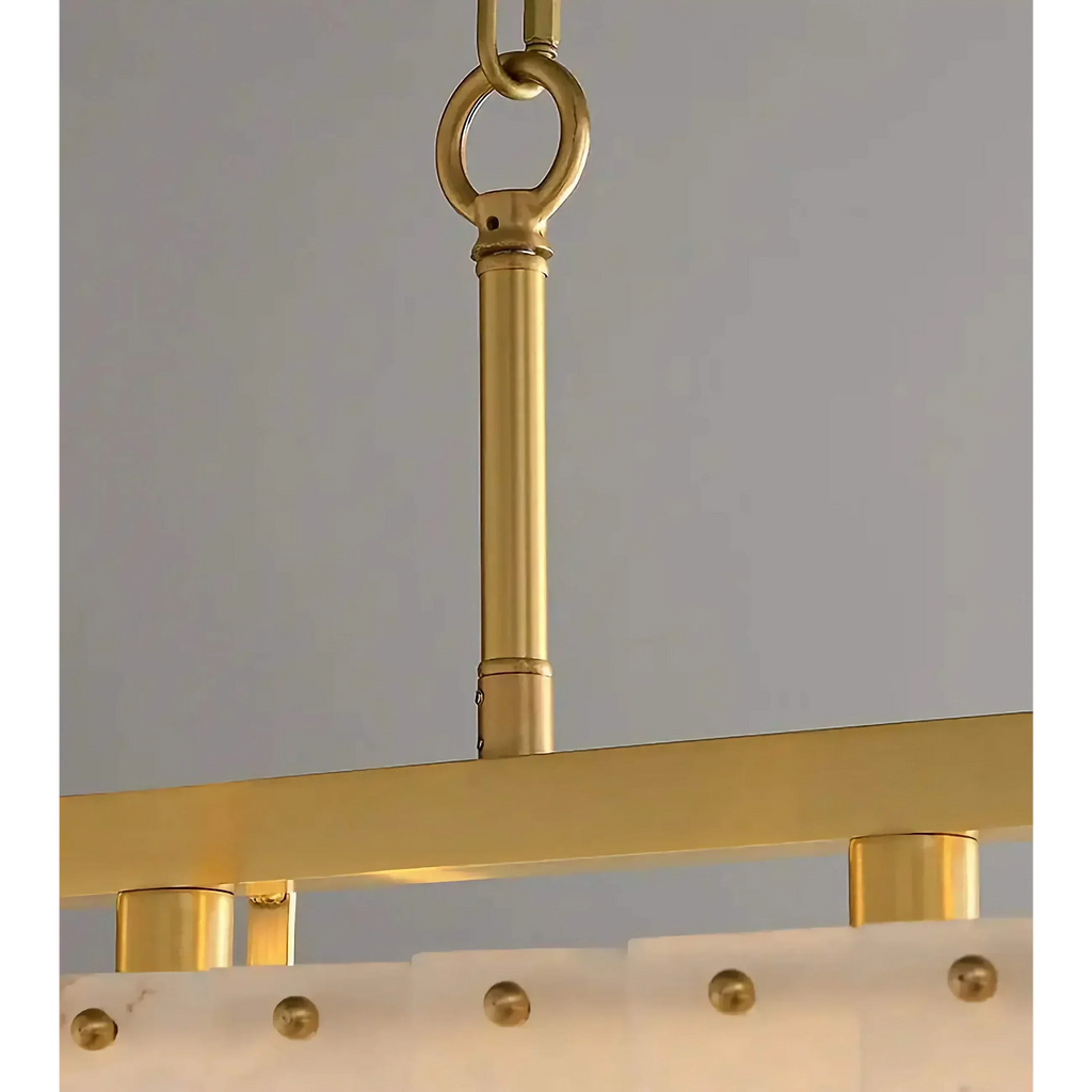 Scrigno Collection | Modern Chandelier Light with Gold Brass Frame | Elegant Ambient Lighting for Dining Rooms and Kitchens 3