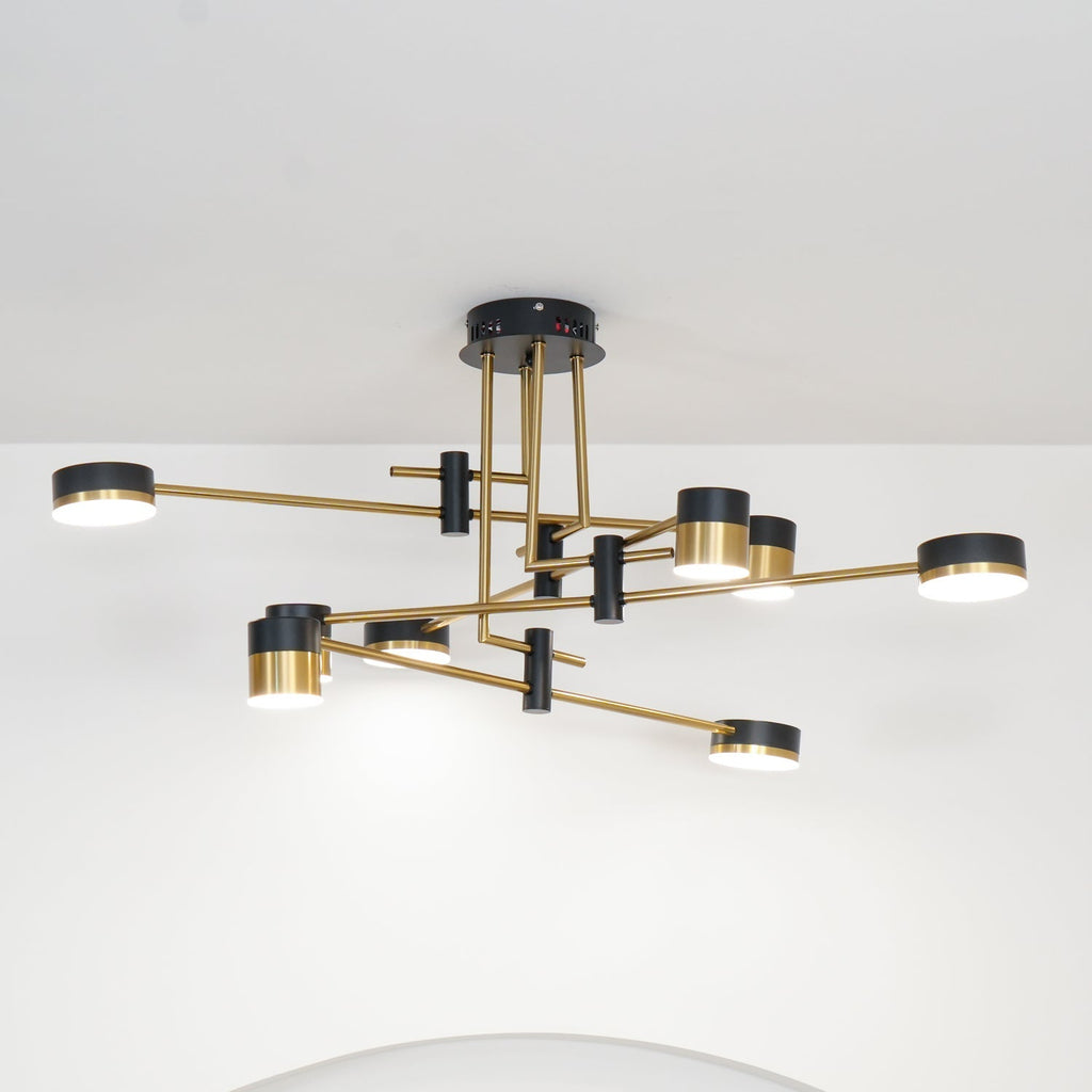 Sculptural Ceiling Chandelier | Modern Dining Room Fixture with LED Lighting | Stylish Design for Versatile Illumination 0