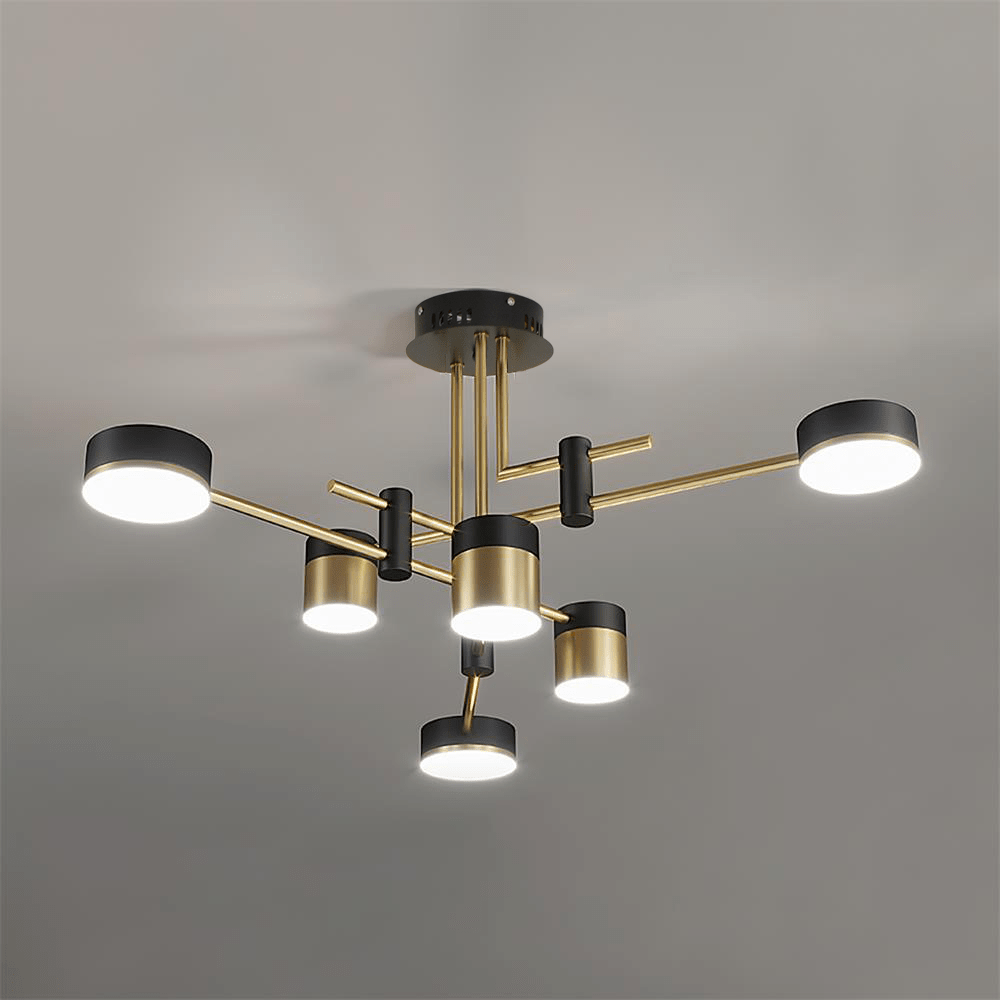 Sculptural Ceiling Chandelier | Modern Dining Room Fixture with LED Lighting | Stylish Design for Versatile Illumination 1