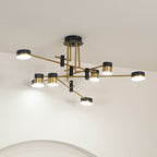 Sculptural Ceiling Chandelier | Modern Dining Room Fixture with LED Lighting | Stylish Design for Versatile Illumination 2