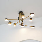 Sculptural Ceiling Chandelier | Modern Dining Room Fixture with LED Lighting | Stylish Design for Versatile Illumination 4