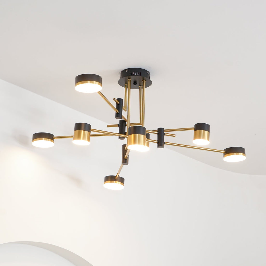Sculptural Ceiling Chandelier | Modern Dining Room Fixture with LED Lighting | Stylish Design for Versatile Illumination 5