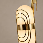 Tris Collection | Modern Floor Lamp with Glass Shades & Brass Finish | Stylish Ambient Lighting for Living Rooms 2