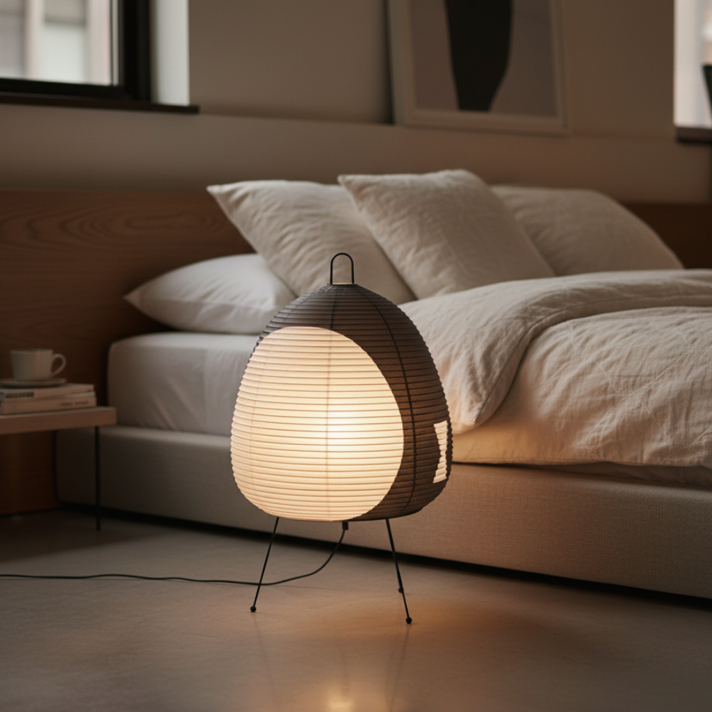Wabi-Sabi | Floor Lamp with Rice Paper Design & Cozy Ambiance for Living Rooms