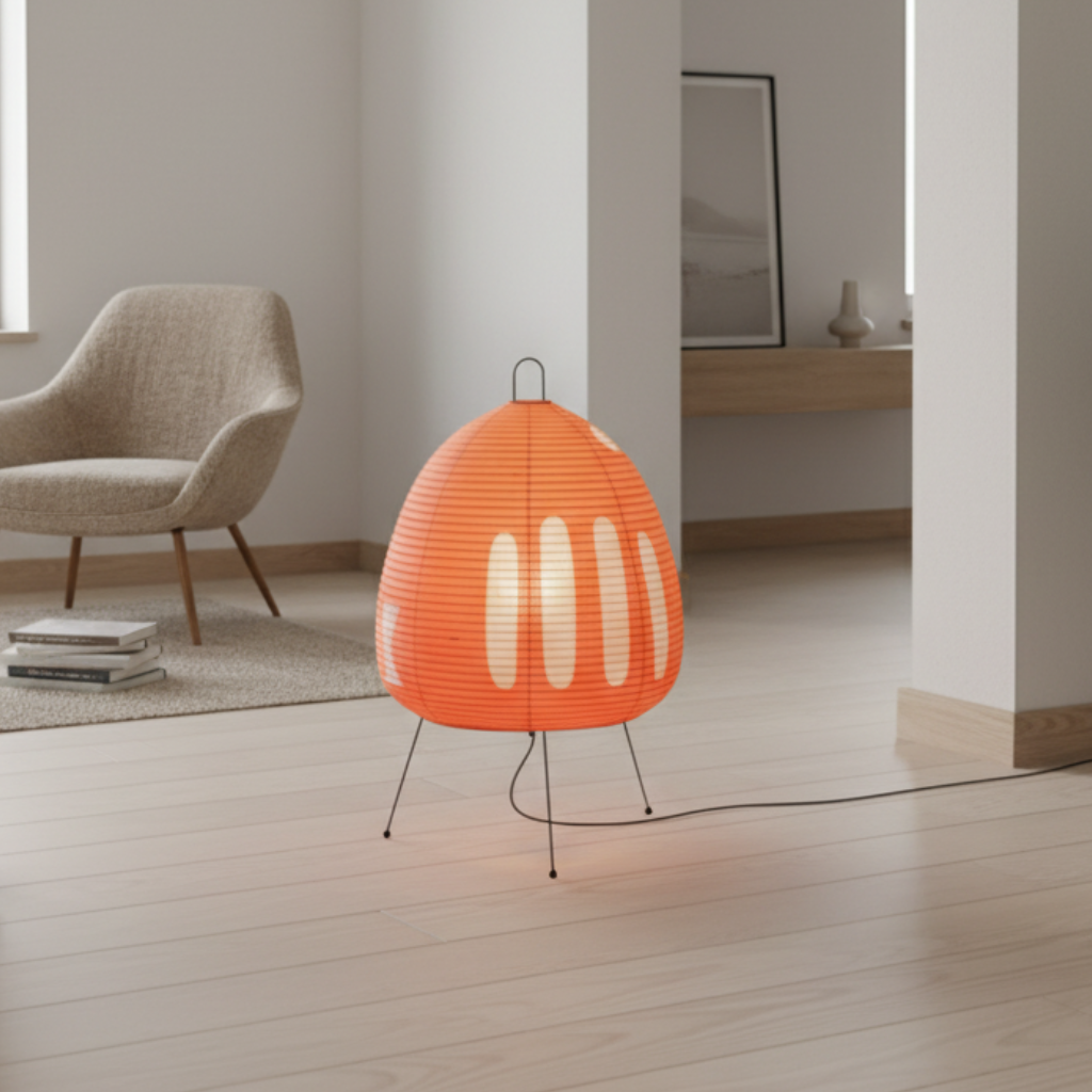 Wabi-Sabi | Floor Lamp with Rice Paper Design & Cozy Ambiance for Living Rooms