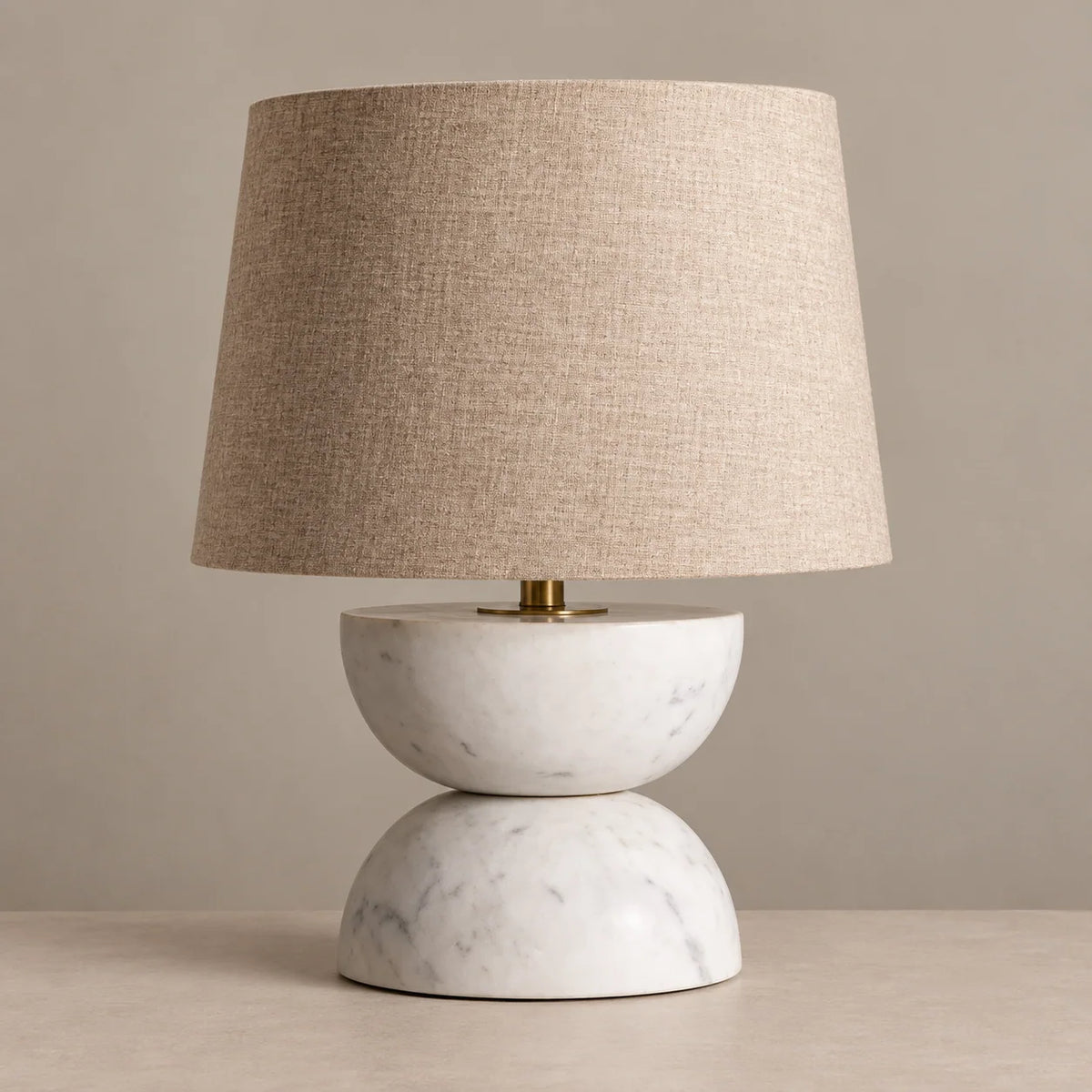 Zana Collection | Marble Table Lamp with Linen Shade & Elegant Design | Modern Lighting for Living Room and Bedroom 0