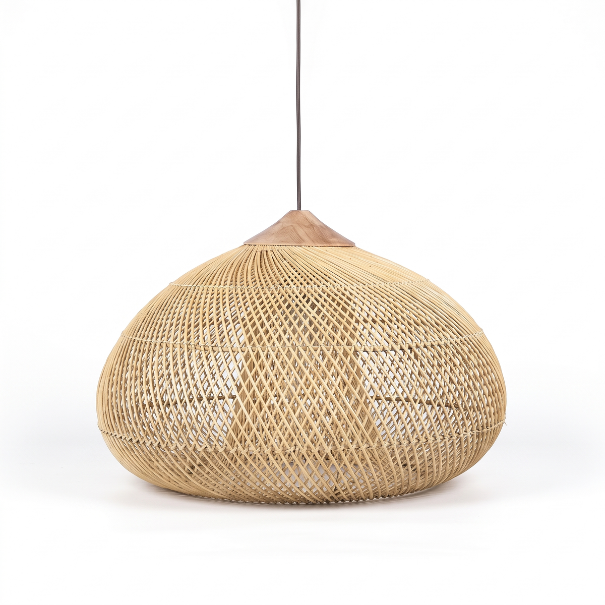 Artisan Rattan Pendant Light - white background