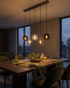 Branco ceiling pendant light - moody dining table dusk