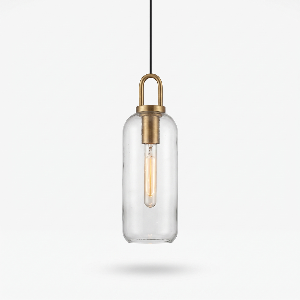 Elegant Glass Pendant Light - white background