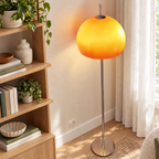Orange Ombre Dome Floor Lamp in a styled room setting