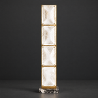 Frosted Glass Panel Floor Lamp on a dark charcoal grey studio backdrop