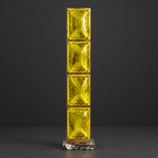 Olive Green Glass Panel Floor Lamp on a dark charcoal grey studio backdrop