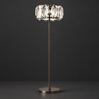 Faceted Crystal Shade Floor Lamp on a dark charcoal grey studio backdrop
