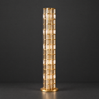 Amber Crystal Rod Floor Lamp on a dark charcoal grey studio backdrop