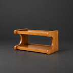 Bamboo Shoe Rack, 2 to 6 Tiers on a dark charcoal grey studio backdrop