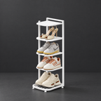 Shoe Rack with 5 to 10 Tiers on a dark charcoal grey studio backdrop
