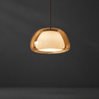 Glass Dome Pendant Light on a dark charcoal grey studio backdrop