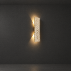 Natural Stone Outdoor Wall Sconce on a dark charcoal grey studio backdrop