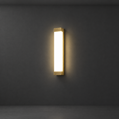 Acrylic Outdoor Wall Lantern on a dark charcoal grey studio backdrop